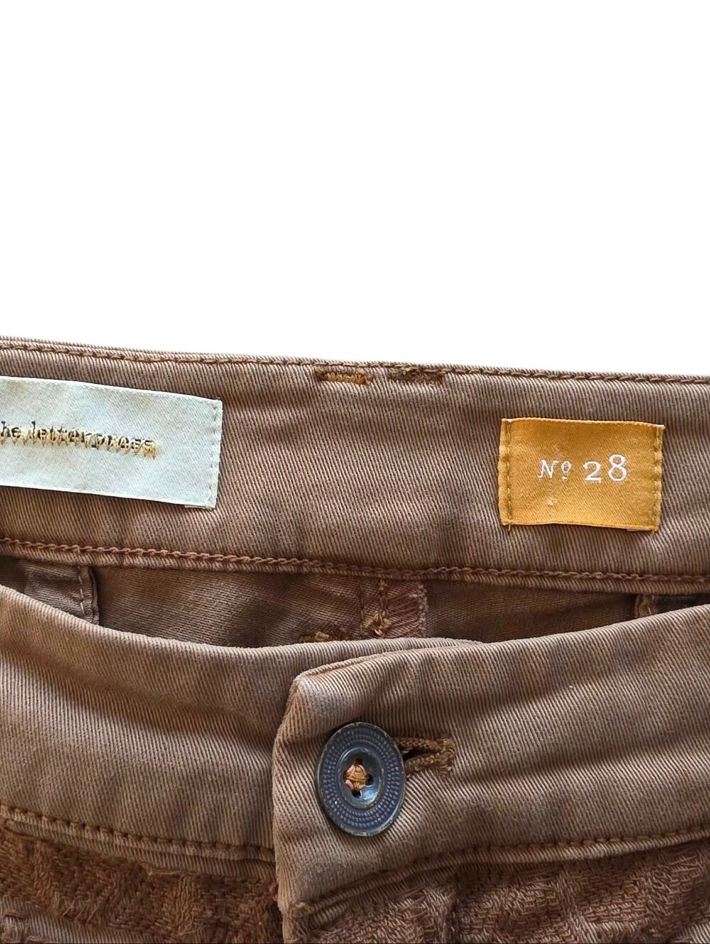 Pilcro and the Letterpress Embroidered Brown/Tan Cotton Shorts Size 28' - Picture 14 of 14